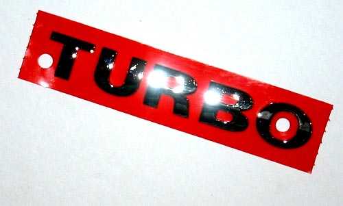 Emblem / Schriftzug TURBO chrom selbstklebend