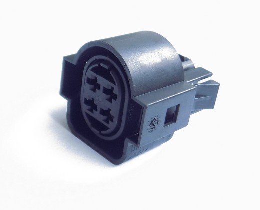 Flachkontaktgehäuse Stecker 4 polig VW Golf III, Polo, Vento Flachkontaktgehäuse Stecker 4 polig VW Golf III, Polo, Vento