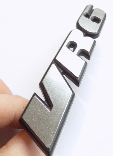 Emblem Kühlergrill Schriftzug VR6 Alu-gebürstet gebraucht VW Corrado 535853679D