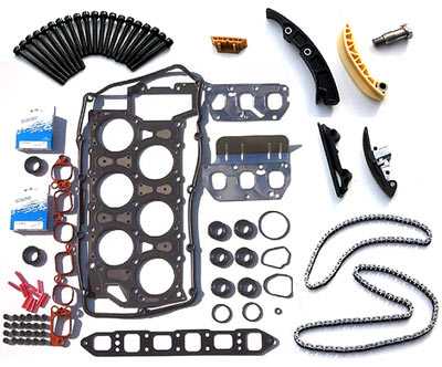 Steuerkettensatz inkl. Dichtsatz Zylinderkopf, Dehnschrauben VW Bora / Golf IV V6 Motor BDE, BDF Steuerkettensatz inkl. Dichtsatz Zylinderkopf, Dehnschrauben VW Bora / Golf IV V6 Motor BDE, BDF