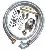 Einbausatz für Ölkühler ohne Thermostat mit Stahlflex Schläuchen alle VW Modelle Einbausatz für Ölkühler ohne Thermostat mit Stahlflex Schläuchen alle VW Modelle