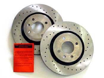 Zimmermann Cross-drilled Rotors - Front - VW Corrado, Golf II, Golf III, Passat, Vento