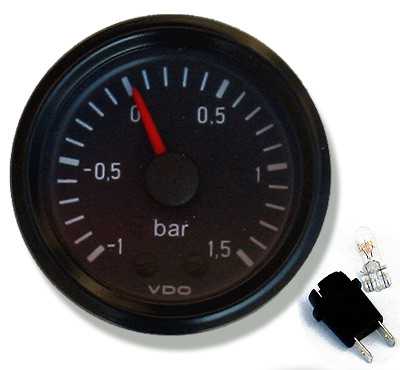 VDO Ladedruckanzeige -1 bar bis +1.5 bar inkl. Beleuchtungssatz