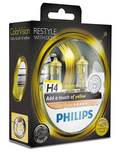 12V 60/55W ColorVision Yellow 2 Stück Angebot#8 Glühlampe PHILIPS H4 