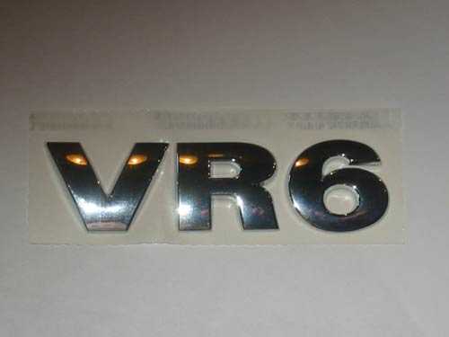 Emblem / Schriftzug VR6 chrom selbsklebend