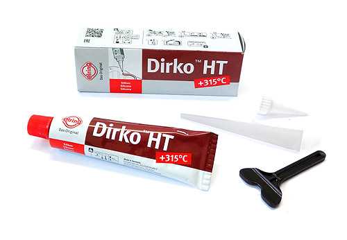 Dichtmasse /Silikon Dichtung Dirko HT für hohe Temperaturen bis 315° Farbe rot 70ml