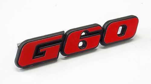 Emblem / Schriftzug G60 rot für Kühlergrill Corrado G60