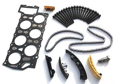 Timing Chain Kit incl. Head Gasket & Stretch Bolts - VW Golf IV / Bora (Jetta IV) 2.8 V6 Engine Codes: BDE