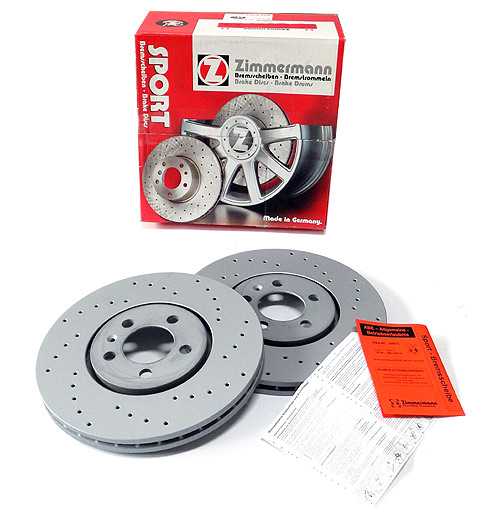 Zimmermann Cross-drilled Rotors 288mm - Front - VW VR6