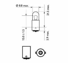 Parking Light/City Light - 12 Volt 4 Watt BA9S