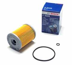 Oil Filter - BOSCH - VW VR6 Engine with Black Plastic Endcap