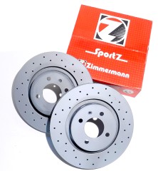 Zimmermann Cross-drilled Rotors - Front VW G60 Zimmermann Cross-drilled Rotors - Front VW G60