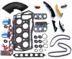 Timing Chain Kit including gasket set Cylinder head, Cylinder head bolts - VW Bora / Golf IV V6 Engine BDE, BDF