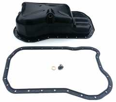 Oil pan with rubber-metal oil pan gasket and oil drain plug - VW VR6 2.8 and 2.9 engine